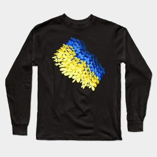 Floral flag of Ukraine Long Sleeve T-Shirt